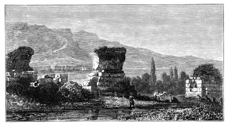 Las ruinas de Sardis, Lidia, Turquía, c1890