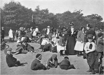 El arenero, Victoria Park, Londres, c. 1900-1901