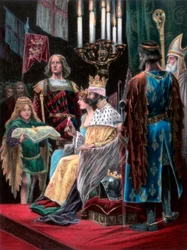 La segunda oblación por Eduardo II, Westminster, 25 de febrero de 1308, 1902