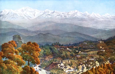 Las nieves de Jalapahar, Darjeeling, India, principios del siglo XX