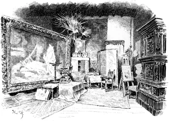 El estudio de Karl von Piloty, c1880-1882