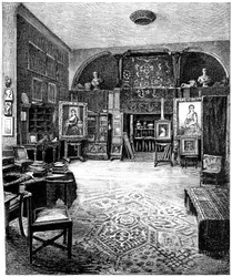 El estudio de Sir Frederic Leighton, c1880-1882