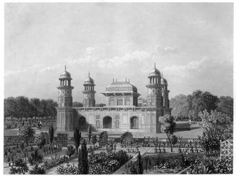 La tumba de Itimad-Ud-Daula, Agra, India, c1860