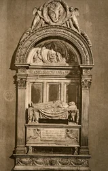 La tumba de Leonardo Bruni c1369-1444, Basílica de Santa Croce, Florencia, 1882