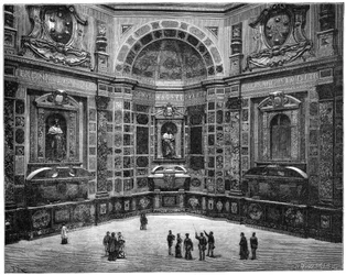 La tumba del último de la familia Medici, Basílica de San Lorenzo, Florencia, Italia, 1882