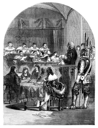 El juicio de Lord William Russell 1639-1683, político inglés, c. 1902