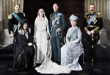 La boda del Duque de York y Lady Elizabeth Bowes-Lyon, 1923