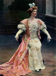 Teatro Nacional de la Opéra-Comique. La Reine Fiammette. Mlle Garden en el papel de Orlanda, 1904