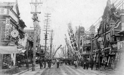 Calle del Teatro, Yokohama, Japón, siglo XX