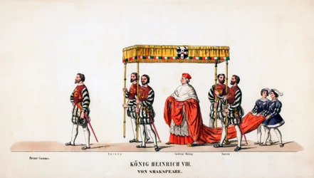 Diseños de vestuario teatral para la obra de Shakespeare, Enrique VIII