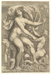 Tetis Sentada con un Tritón, siglo XVI