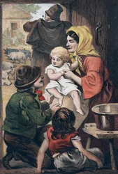 Este cerdito..., rima de entretenimiento infantil, c1860