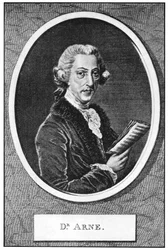 Thomas Augustine Arne 1710-1778, compositor inglés