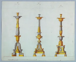 Tres diseños para candelabros