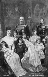 Tres generaciones de la Familia Real Británica, c. 1903