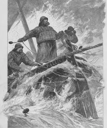 Lanzando la cuerda de salvamento, 1890