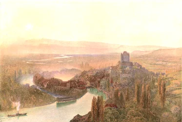Thun, atardecer, c1870, c1900