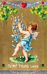A mi verdadero amor, tarjeta de San Valentín americana, c1910