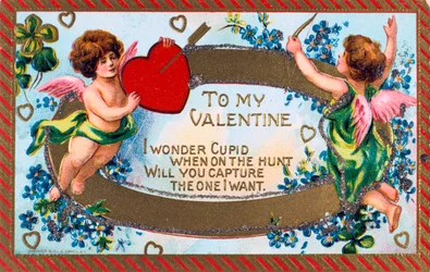 Para mi Valentín, tarjeta de San Valentín americana, c1908