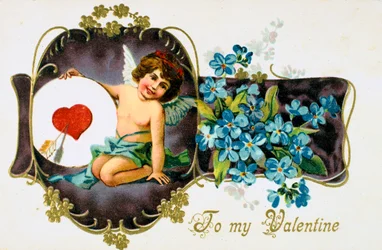 Para mi Valentín, tarjeta de San Valentín americana, 1907