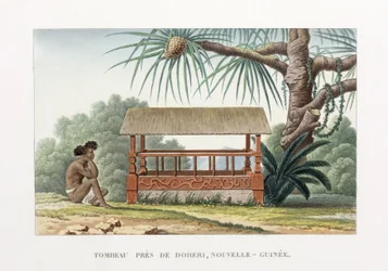 Tumba cerca de Doreri, Nueva Guinea