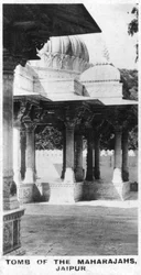 Tumba de los maharajás, Jaipur, Rajasthan, India, c1925