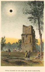 Eclipse solar total de 1860 observado desde Tarragona, España, 1884