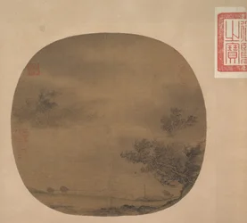 Remolcando un barco en una tormenta, finales del siglo XII