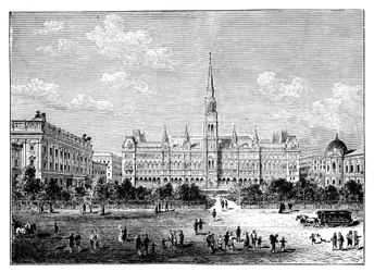 Ayuntamiento, Viena, Austria c. 1888
