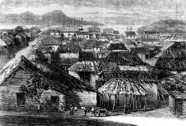 Ciudad y bahía de Puerto Plata, Santo Domingo, 1873