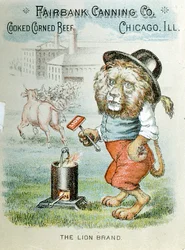 Tarjeta comercial para la Fairbank Canning Company, Chicago, Illinois, c. 1890