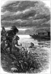Comerciantes en el Río Ohio atacados por Nativos Americanos