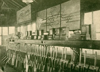 Diagrama de Movimiento de Trenes en la Caja de Señales, Ferrocarril Metropolitano, 1930