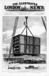 Transportando a Jumbo el elefante africano a América, 1882