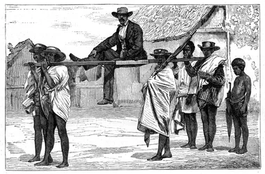 Viajando en Madagascar, c. 1890