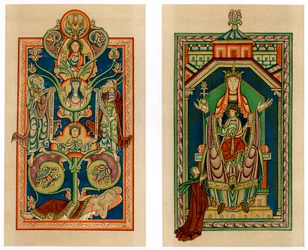 Árbol de Jesé y Virgen y Niño entronizados, c1130-1140