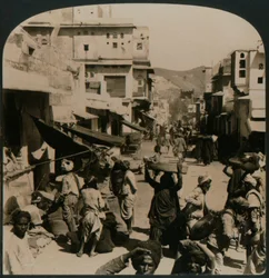 Verdaderamente Oriental - una calle en la antigua ciudad de Ajmere, India