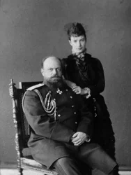 Zar Alejandro III y Zarina María Fiódorovna de Rusia, 1880s