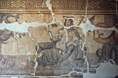 Turquía, Tetis entre los peces, mosaico de Iskenderum, Turquía
