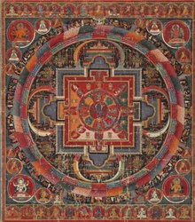 Mandala de Nairatma de veintitrés deidades, c. 1375