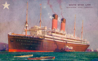 RMS Adriatic de doble hélice de la White Star Line, c1907