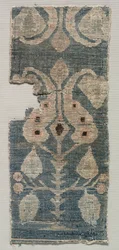 Fragmento de alfombra de dos caras, 1100s