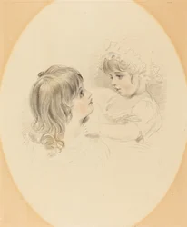 Dos niños, principios del siglo XIX