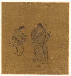 Dos Figuras Masculinas con un Sapo, dinastía Ming o Qing, siglo XVII
