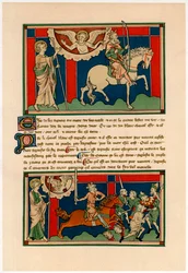 Dos de los Jinetes del Apocalipsis, principios del siglo XIV