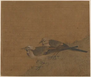 Dos lavandera blanca, dinastía Yuan