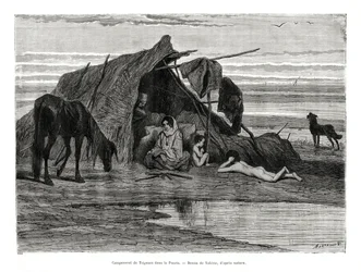 Gitanos acampando en la Puszta