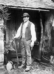 Reino Unido: Un habitante del bosque de Devon. c1890