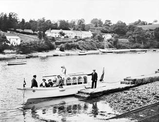 Reino Unido: Una vista del río Fal. Feock, Cornwall
