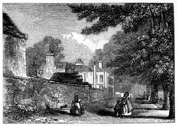 Taberna Upper Flask, Hampstead Heath, residencia de George Steevens, 1840